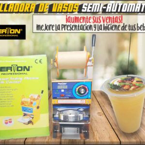 selladora de vasos semiautomatica