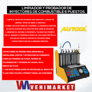 Limpiador Y Probador De Inyector De Combustible 6 Puestos