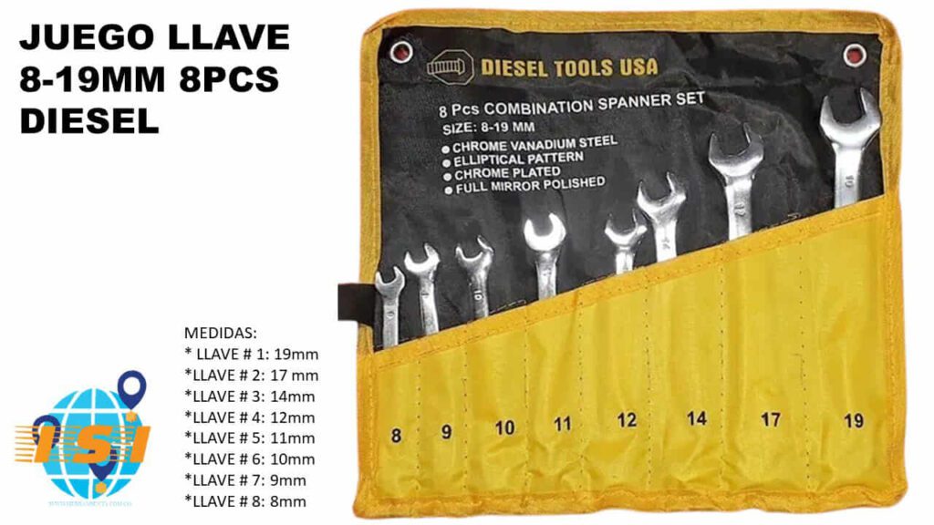 Juego Llave 8-19MM 8PCS Diesel