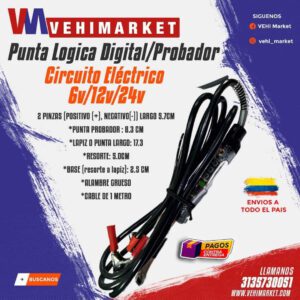 Punta Logica Digital/Probador Circuito Eléctrico 6v/12v/24v