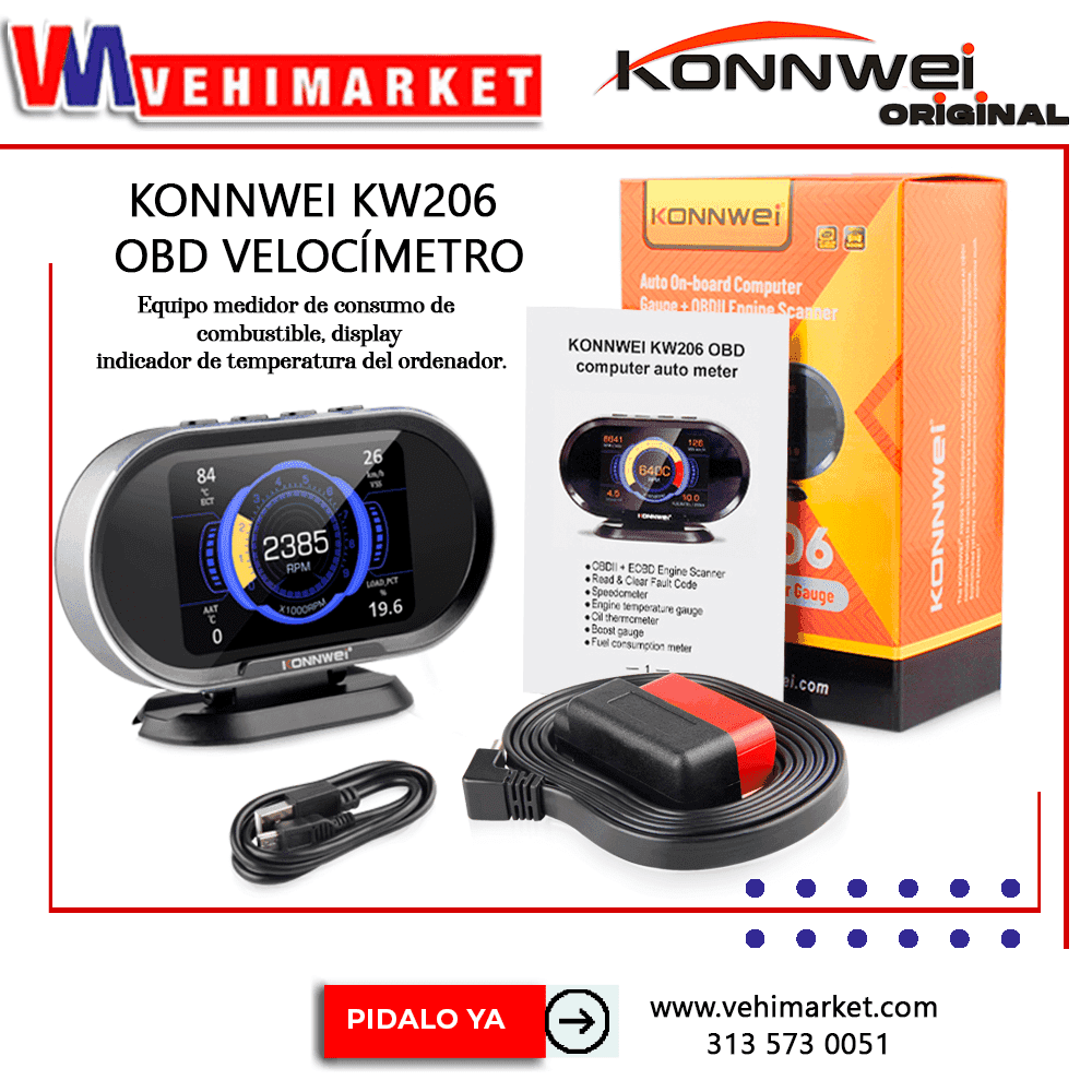 Konnwei KW206 OBD Velocímetro