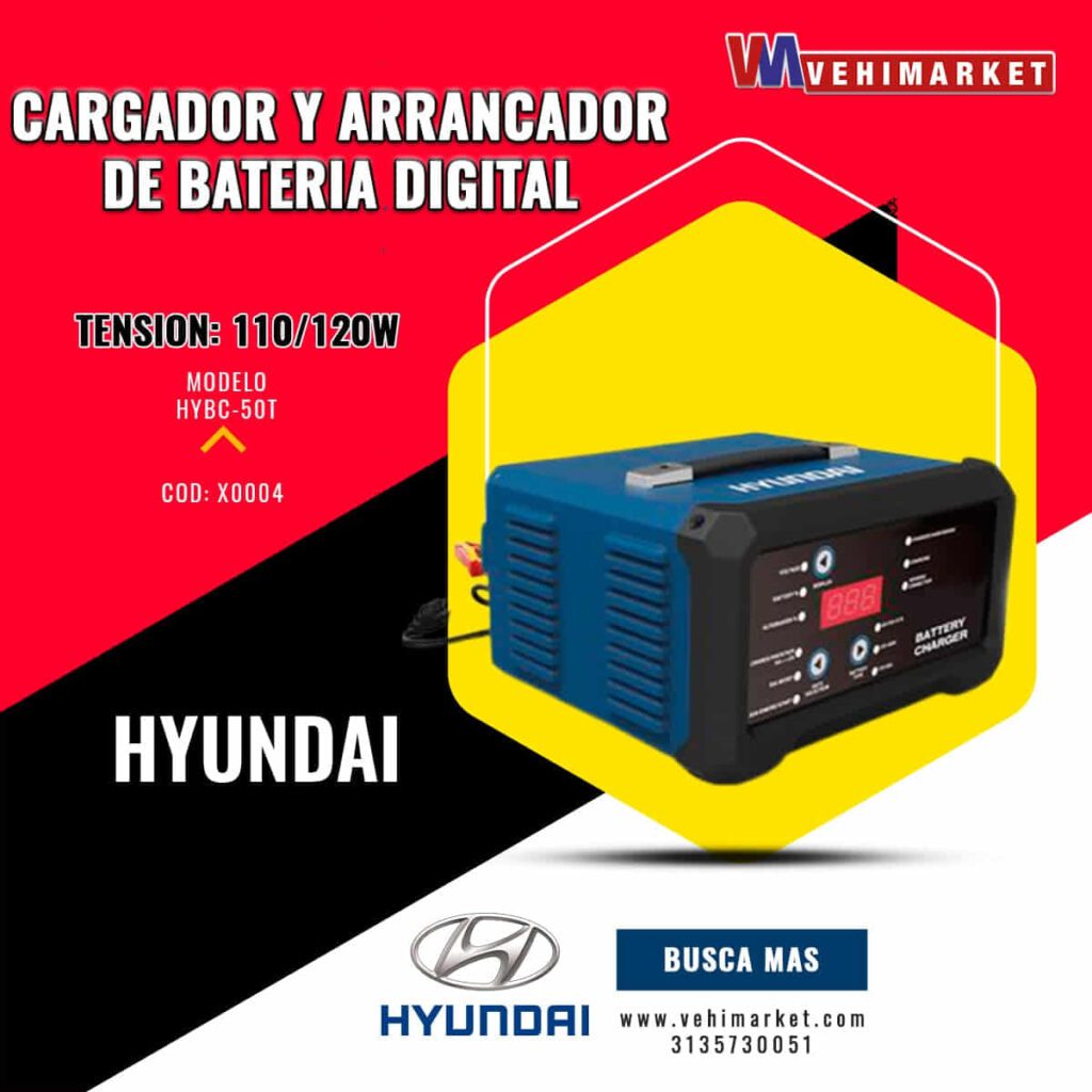 Cargador Y Arrancador De Batería Digital - Hyundai
