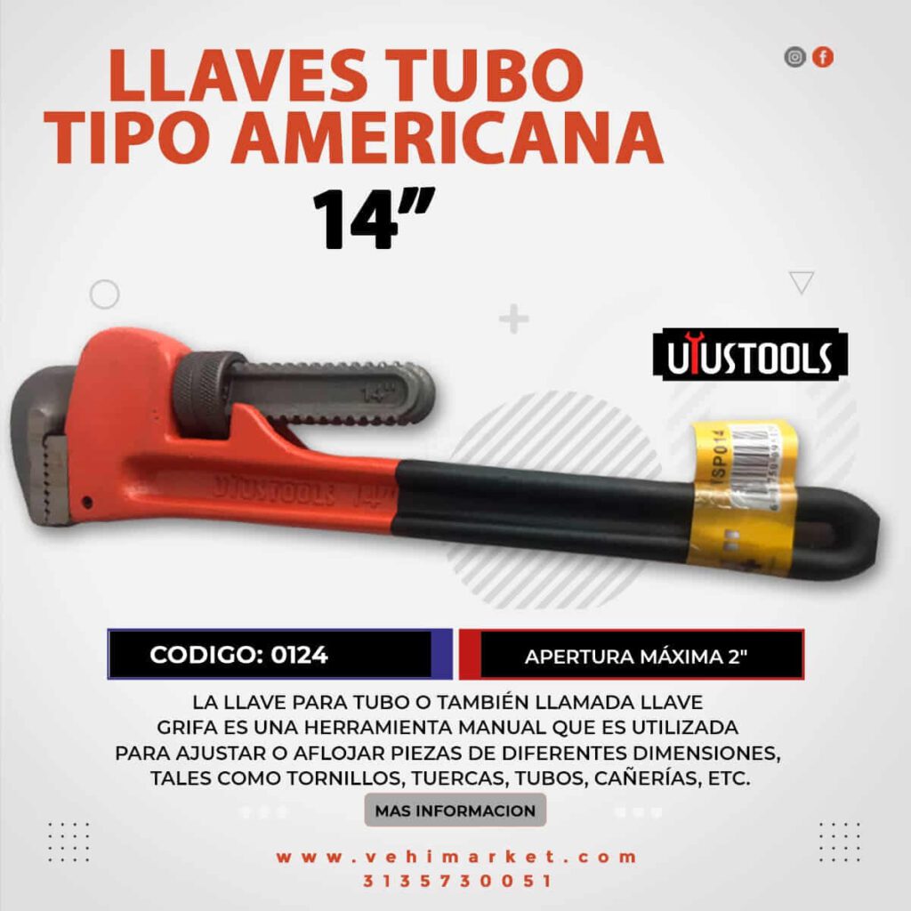 Llave Tubo Tipo Americana 14″ – Uyustools