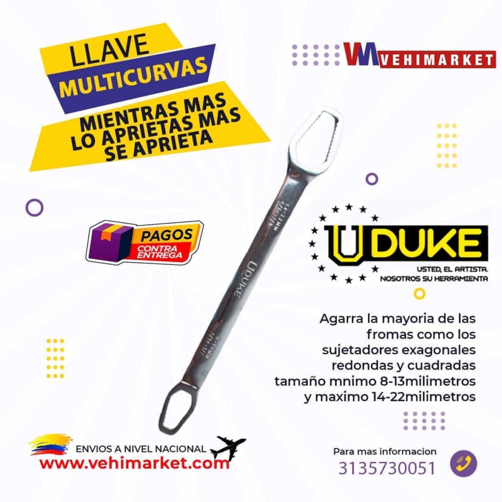 Llave Multicurvas 3 En 1 Uduke