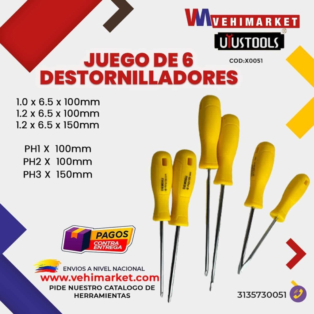 Juego de 6 Destornilladores Uyustools