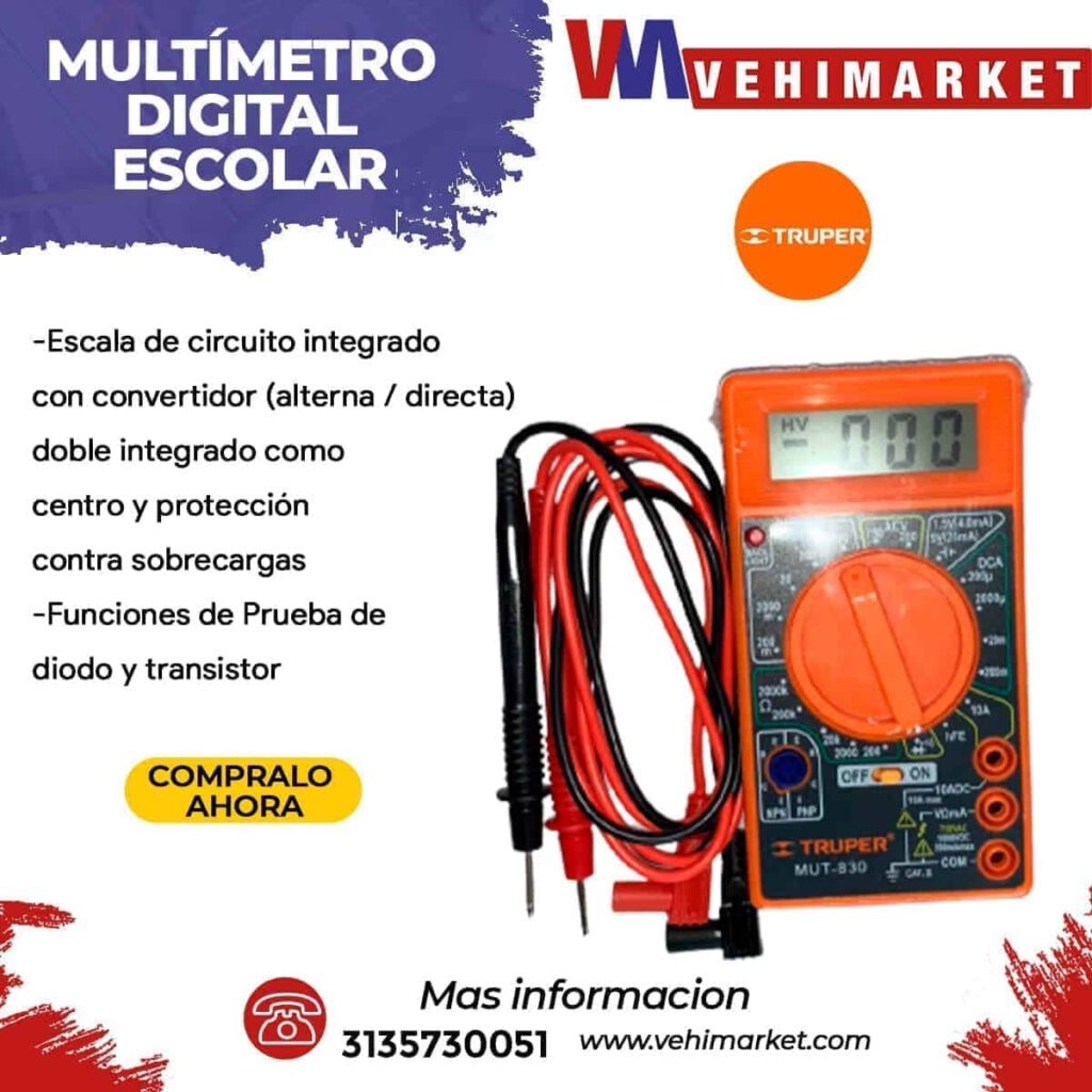 Multimetro Digital Escolar - Truper
