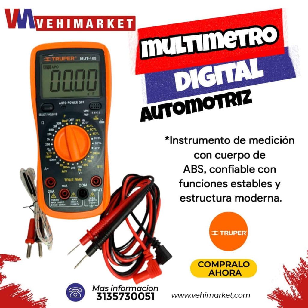 Multimetro Digital Automotriz 105 - Truper