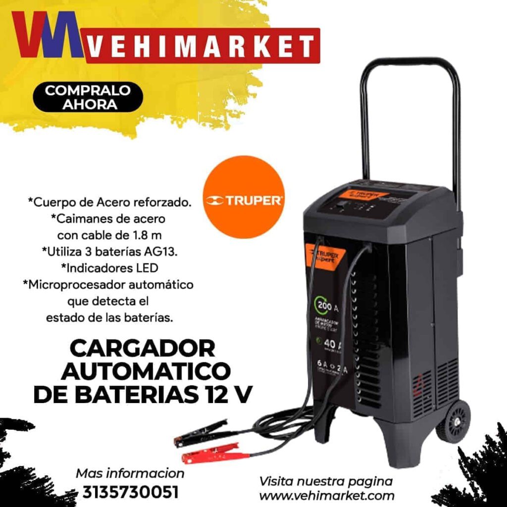 Cargador Automatico De Baterias 12 Voltios - Truper