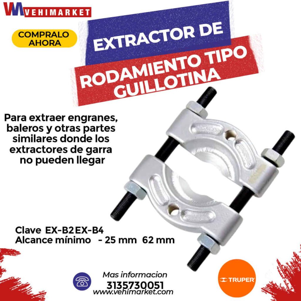 Extractror De Rodamiento Tipo Guillotina /Truper