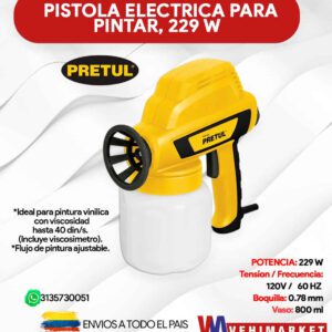 Pistola Electrica Para Pintar 229 W Pretul