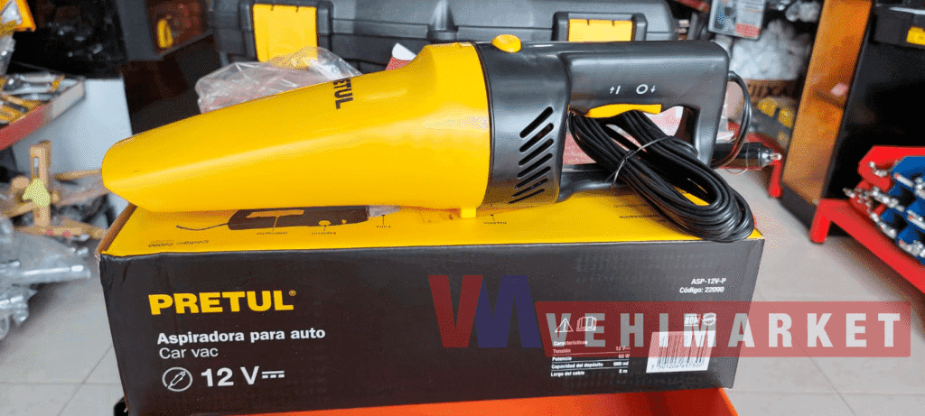 Aspiradora Para Auto Portatil de 12V - Pretu