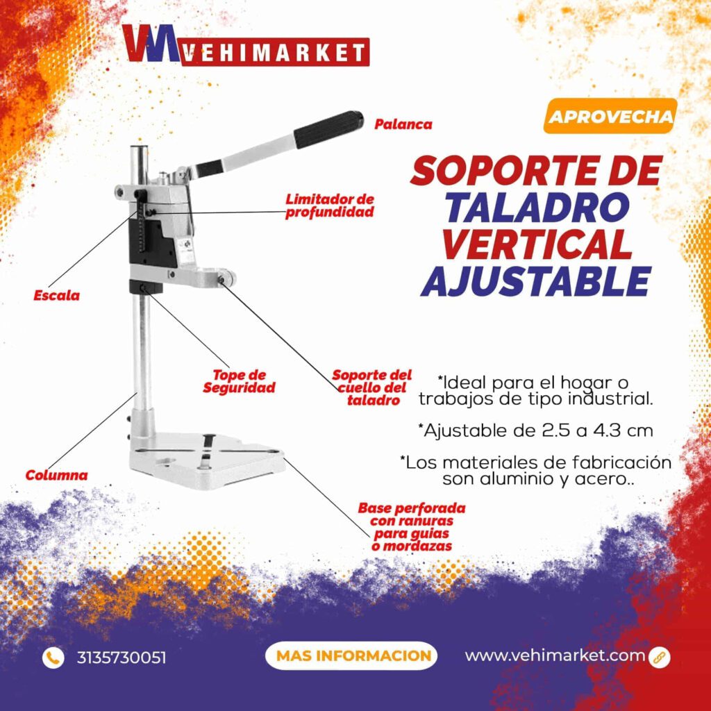 Soporte de Taladro Verticable Ajustable Ferton