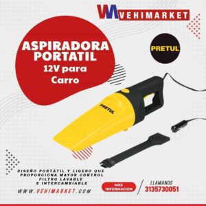 Aspiradora Para Auto Portatil de 12V - Pretul