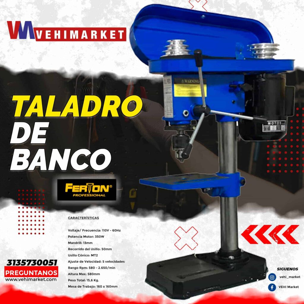 Taladro de Banco o Arbol 13mm Ferton