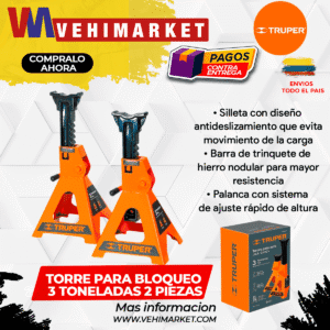 Torres de Bloqueo 3 Toneladas 2 Piezas Truper