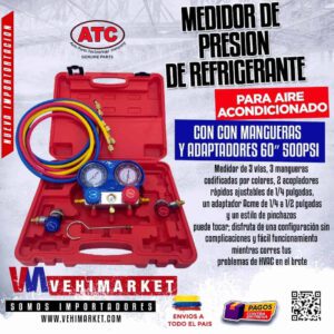 Medidor de Presion de Refrigerante para Aire Acondicionado Atc
