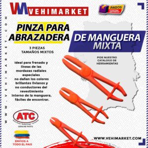 Pinzas para Abrazadera de Manguera 3 Piezas Atc