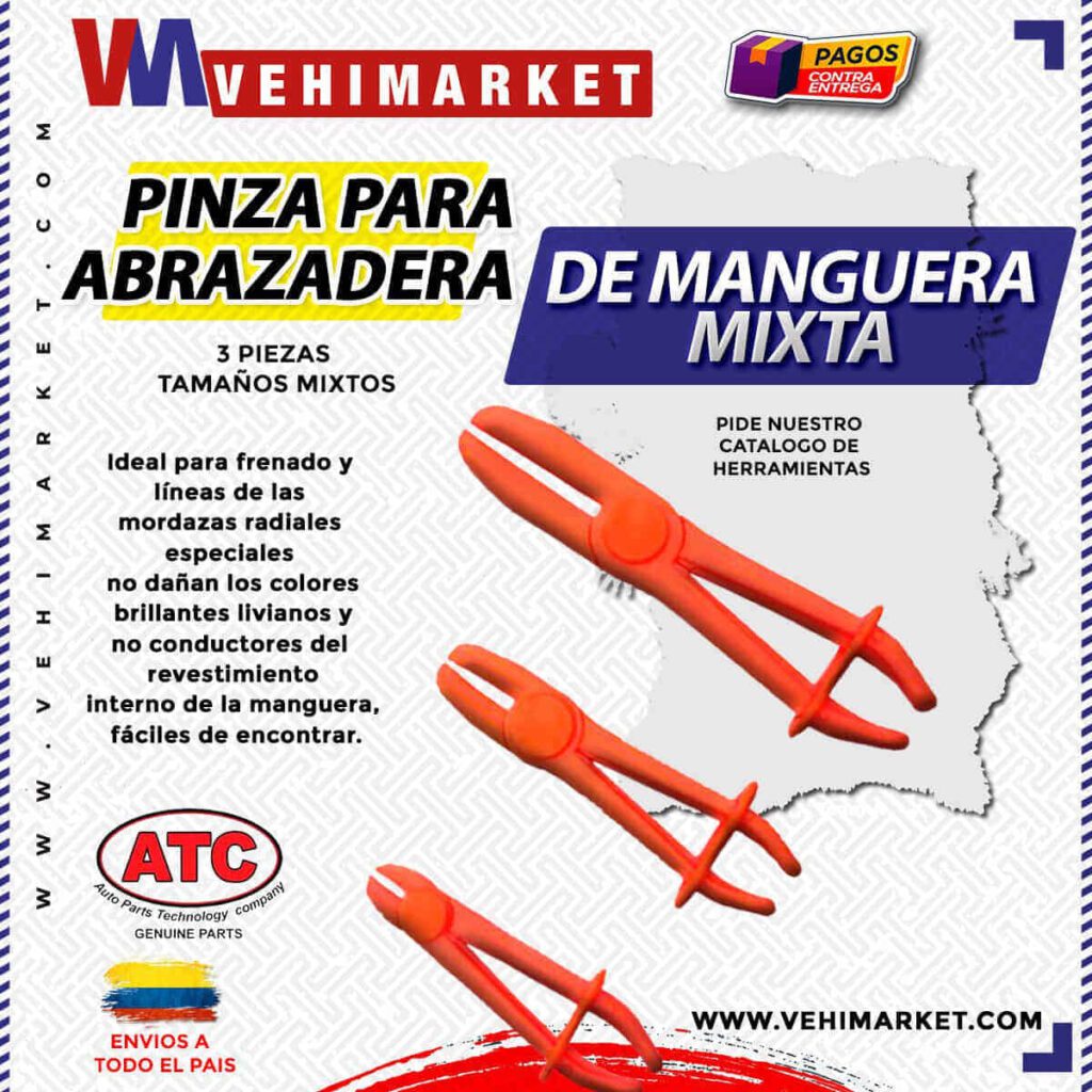 Pinzas para Abrazadera de Manguera 3 Piezas Atc