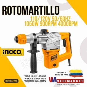 Rotomartillo 110/120v 50/60hz 1050w 900rpm 4000bpm Ingco