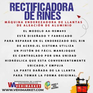 Enderezadora de llantas electrohidráulica -Rectificadora de Rines