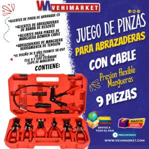 Juego Completo de Alicates para Sacar abrazaderas 9 piezas