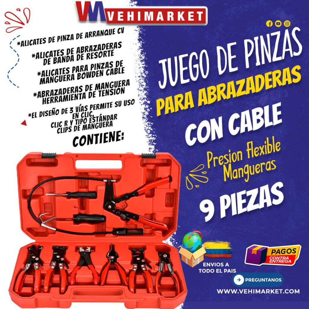 Juego Completo de Alicates para Sacar abrazaderas 9 piezas