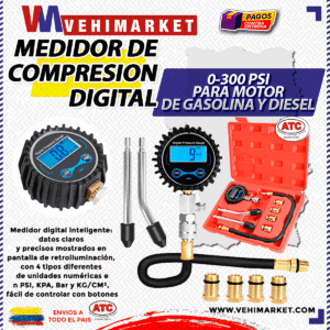 Medidor Compresion Digital 0-300 psd Diesel y Gasolina Atc