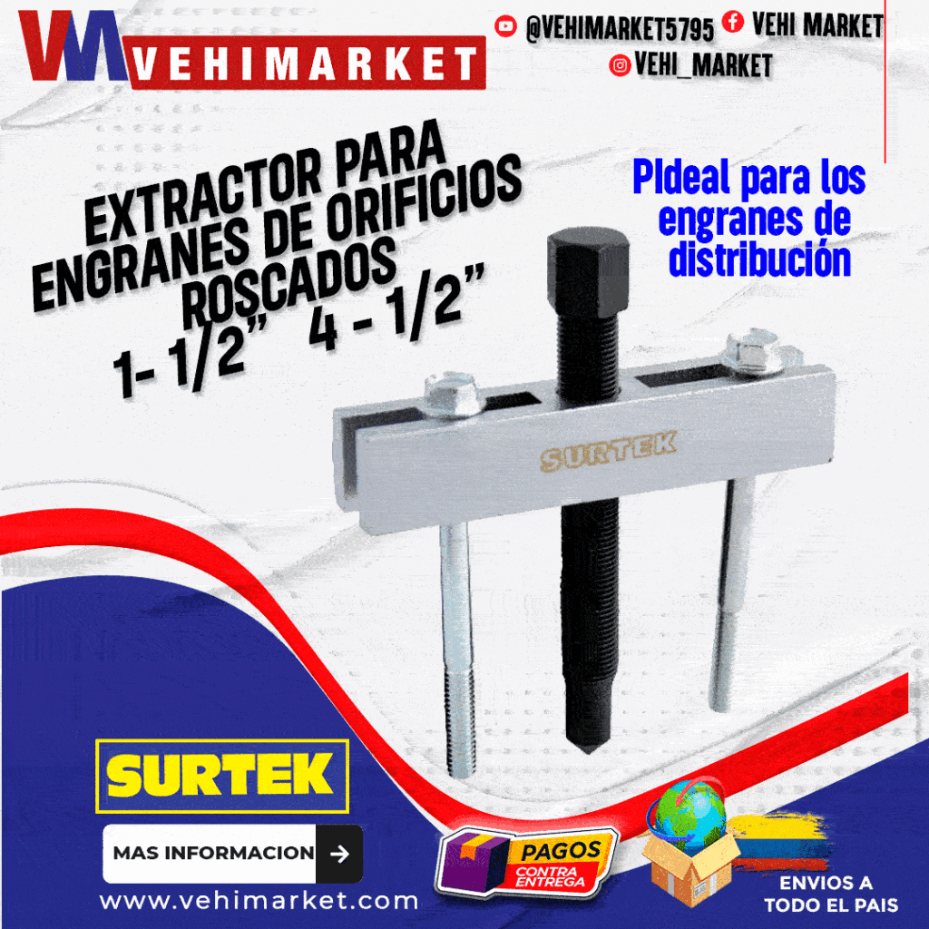 Extractor para Engranes de Orificios Roscados