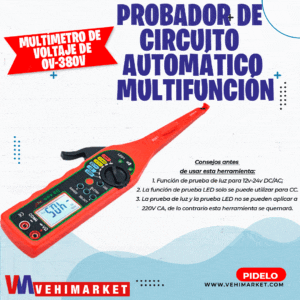 Probador de Circuito Automotico voltaje de 0V-380V