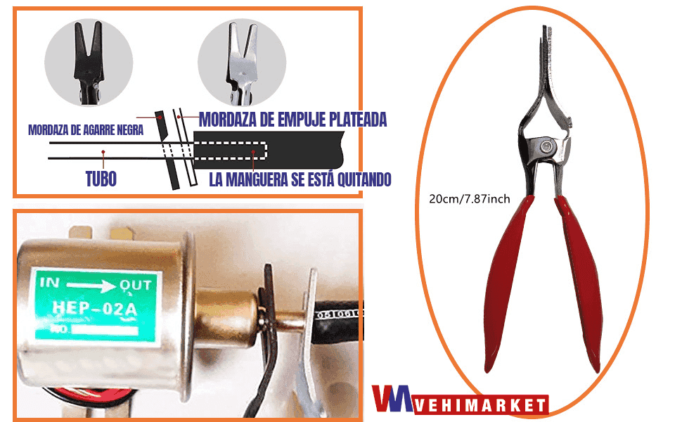 Juego de 4 Alicates de Abrazadera de Combustible