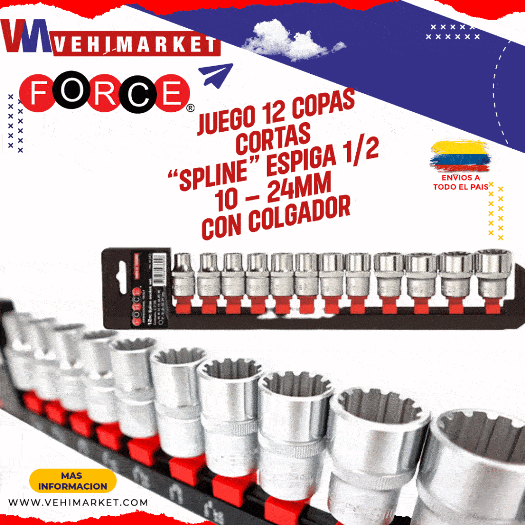 Copas 12 "Sline" Espiga 1/2 10-24mm - Force
