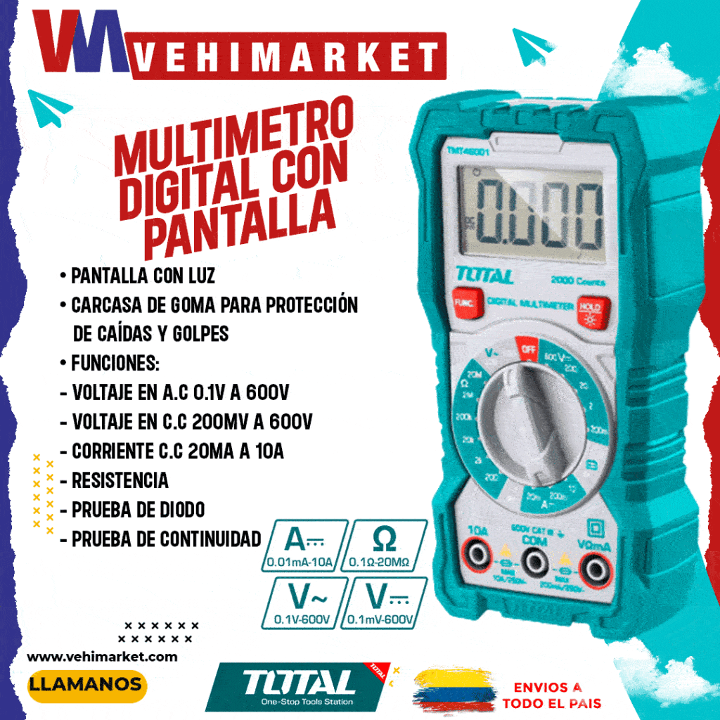 Multimetro Digital con Pantalla - Total