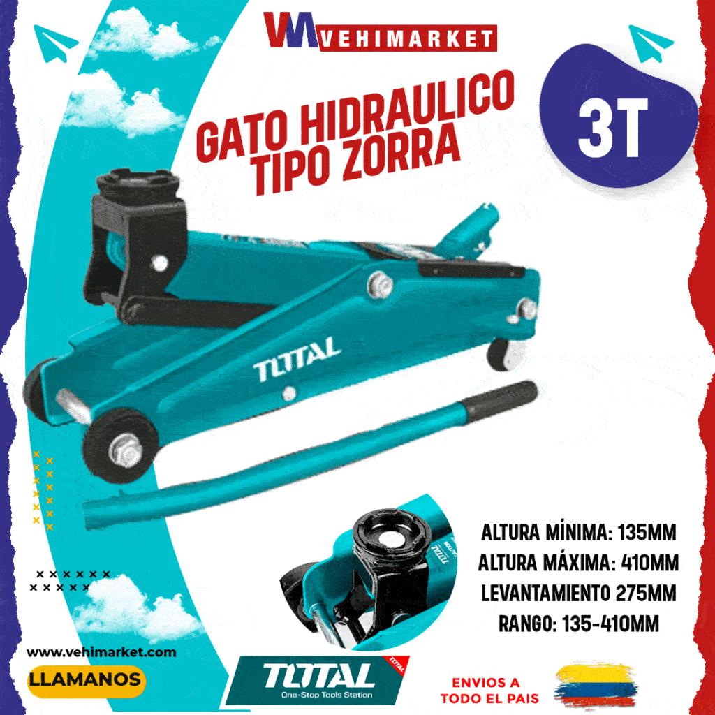 Gato Hidraulico Tipo Zorra 3t - Total