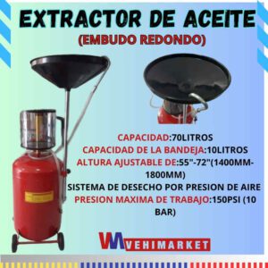 EXTRACTOR DE ACEITE 90LITROS (EMBUDO CUADRADO)
