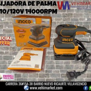 LIJADORA DE PALMA 110/120V 14000RPM CON 5 PLIEGOS LIJA INGCO - UPS2416