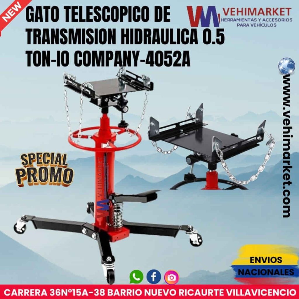 GATO TELESCOPICO DE TRANSMISION HIDRAULICA 0.5 TON-IO COMPANY-4052A