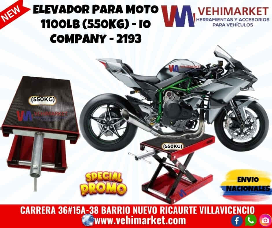 ELEVADOR PARA MOTO 1100LB (550KG) - IO COMPANY - 2193