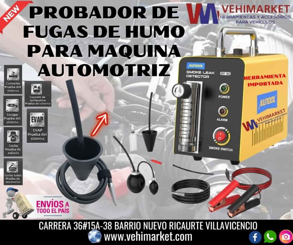 PROBADOR DE FUGAS DE HUMO PARA MAQUINA AUTOMOTRIZ