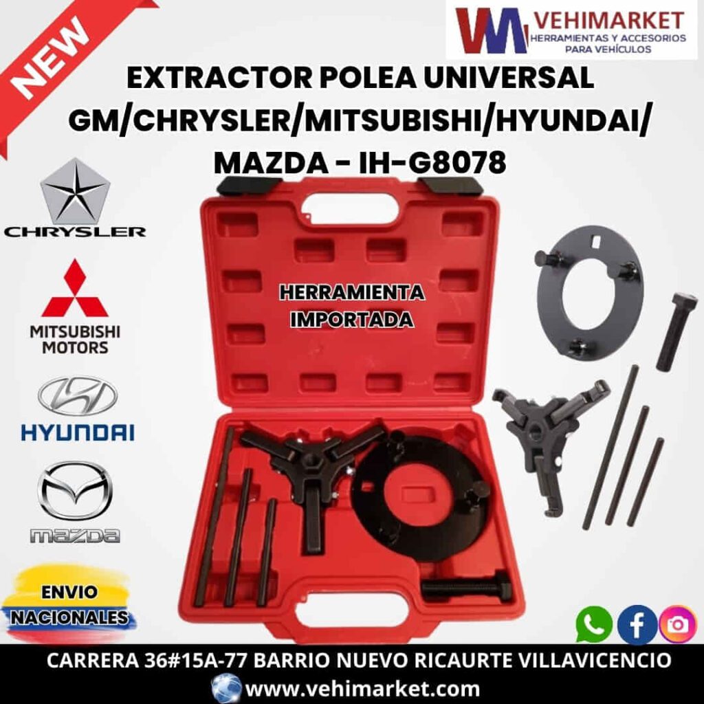 EXTRACTOR POLEA UNIVERSAL GM/CHRYSLER/MITSUBISHI/HYUNDAI/MAZDA - IH-G8078