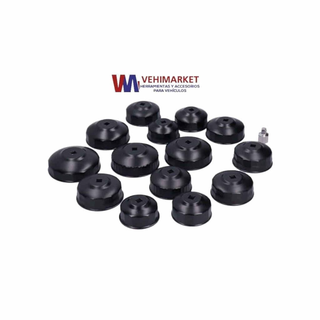 JUEGO 14 LLAVES TIPO COPA PARA EXTRAER FILTRO DE ACEITE-IH-F6003