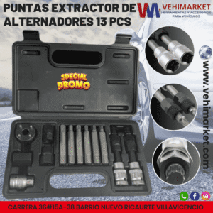 PUNTAS EXTRACTOR DE ALTERNADORES 13 PCS TW UYU - PUN013