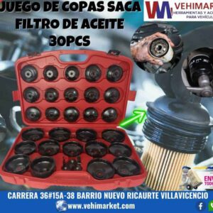 JUEGO DE COPAS SACA FILTRO DE ACEITE 30PCS