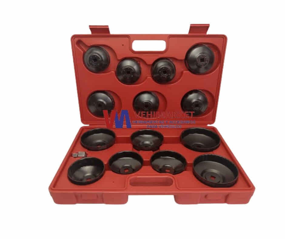 JUEGO DE COPAS SACA FILTRO DE ACEITE 15PCS