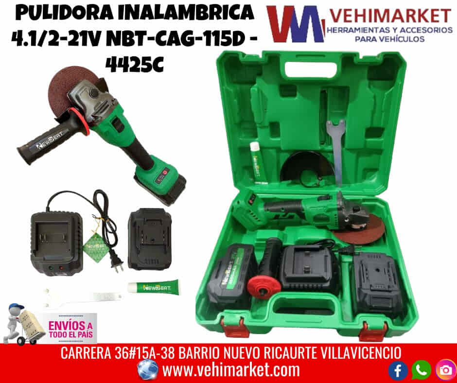 PULIDORA INALAMBRICA 4.1/2-21V NBT-CAG-115D-4425C