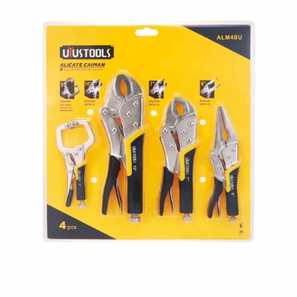 SET KIT DE ALICATE TIPO CAIMAN DE PRESION 4 PIEZAS