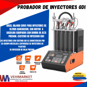 PROBADOR DE INYECTORES GDI MPFI 4 PROBETAS CON TINA ULTRASONIDO ANCEL ANJ400