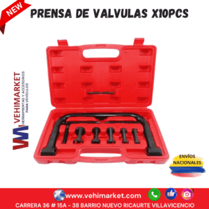 PRENSA DE VALVULAS X10PCS CAJA ROJA