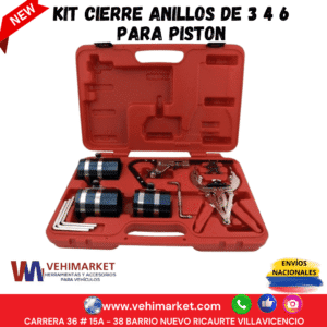 KIT CIERRE ANILLOS DE 3 4 6 PARA PISTON
