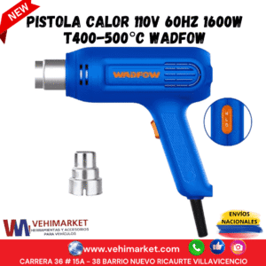 PISTOLA CALOR 110V 60HZ 1600W T400-500°C WADFOW