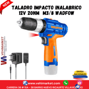 TALADRO IMPACTO INALABRICO 12V 20NM M3/8 WADFOW